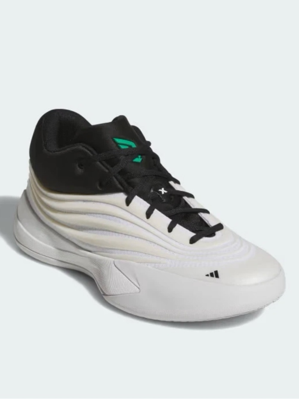 Adidas Dame Signature Basketball Shoe - White & Black with Teal Logo US 14